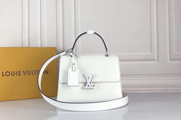 Replica Louis Vuitton M53834 LV Grenelle PM Bags Epi Leather White