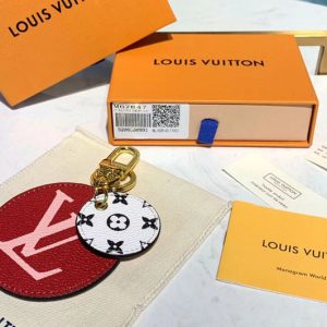 Replica Louis Vuitton M67847 LV Monogram Giant Bag Charm and Key Holder Red pink