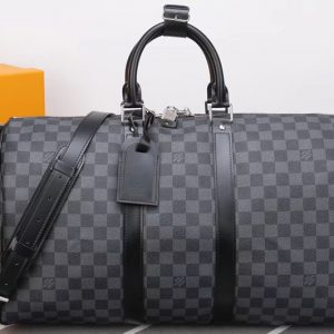 Replica Louis Vuitton N41418 Keepall Bandouliere 45 Bags Damier Graphite Canvas