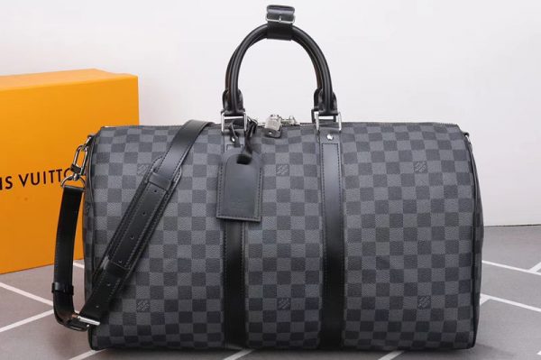 Replica Louis Vuitton N41418 Keepall Bandouliere 45 Bags Damier Graphite Canvas