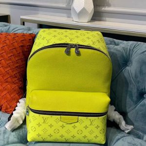 Replica Louis Vuitton M30228 Discovery Backpack PM Bags Lima Green Monogram canvas and Taiga leather