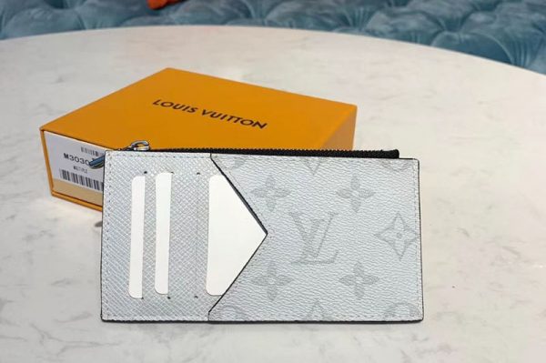 Replica Louis Vuitton M30270 LV Coin Card Holder White Monogram canvas