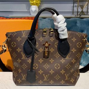 Replica Louis Vuitton M44351 LV Flower Zipped Tote PM Bags Monogram Canvas Black