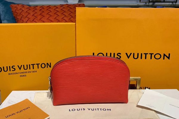 Replica Louis Vuitton M41114 LV Cosmetic Pouch PM Bags Red Epi Leather