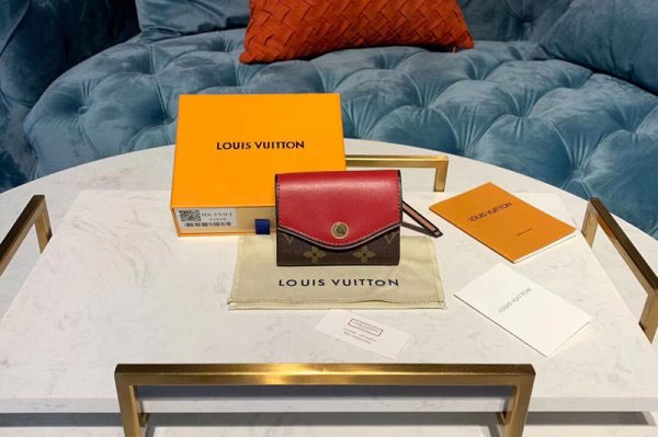 Replica Louis Vuitton M63904 LV Tuileries Compact Wallet Monogram Canvas And Red Calf Leather