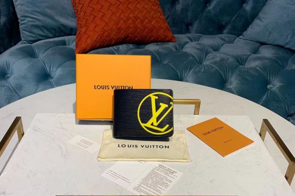 Replica Louis Vuitton M67907 LV Multiple Wallet Black Epi Leather