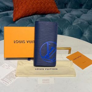 Replica Louis Vuitton M67911 LV Brazza Wallet Blue Epi Leather