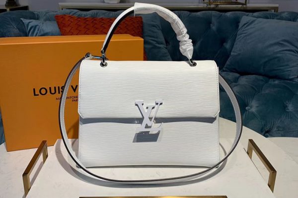 Replica Louis Vuitton M53690 LV Grenelle mm Bags White Epi Leather