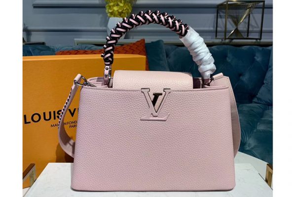 Replica Louis Vuitton M55084 LV Capucines PM Bags Pink Taurillon Leather