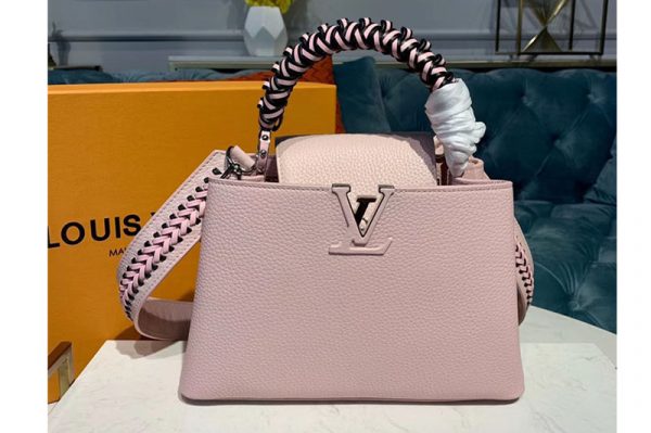 Replica Louis Vuitton M55236 LV Capucines BB Bags Pink Taurillon Leather