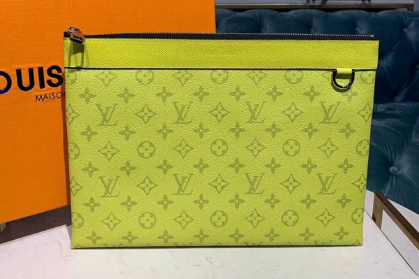 Replica Louis Vuitton M62291 LV Discovery Pochette Bags Green Monogram Canvas