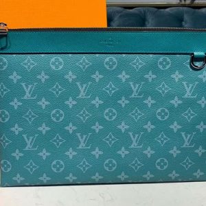 Replica Louis Vuitton M62291 LV Discovery Pochette Bags Blue Monogram Canvas