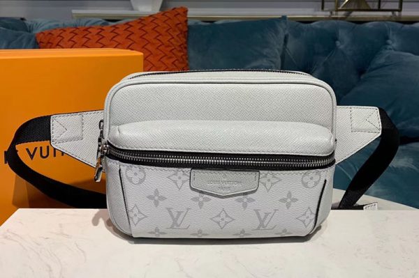 Replica Louis Vuitton M30247 LV Outdoor Bumbag Bags White Monogram canvas and Taiga Leather