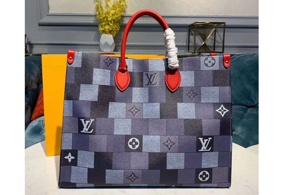 Replica Louis Vuitton M44576 LV Onthego tote bags Damier Graphite Canvas