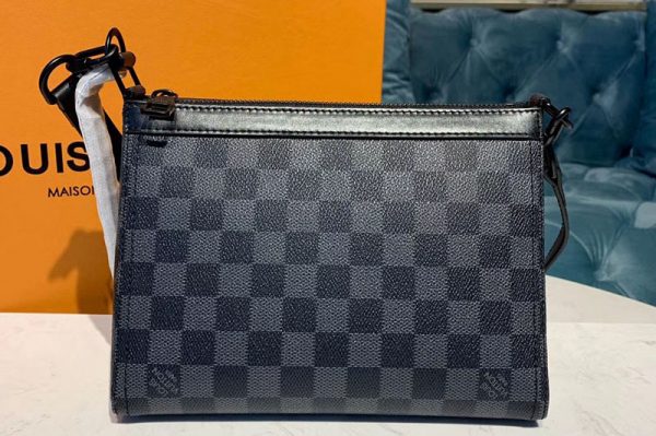 Replica Louis Vuitton M54330 Triangle Shaped Shoulder Bags Damier Graphite Canvas