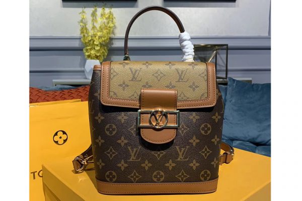 Replica Louis Vuitton M44827 LV Dauphine Backpack Monogram and Monogram Reverse canvas