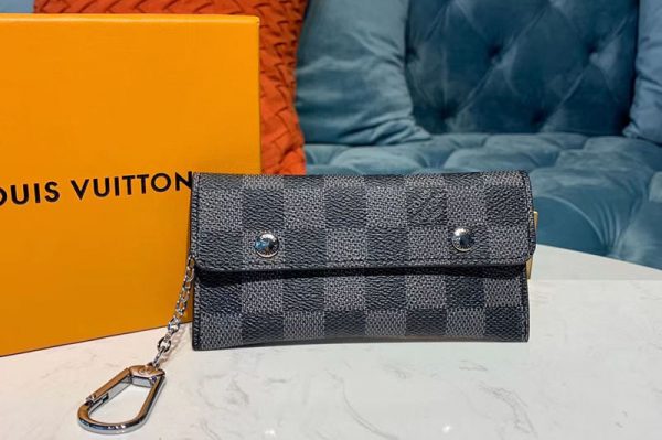 Replica Louis Vuitton M60029 LV Multicles Rabat Wallet Damier Graphite Canvas