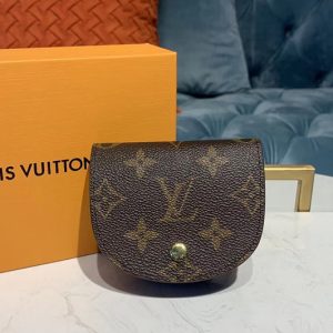 Replica Louis Vuitton M61970 LV Porte Monnaie Gousset Coin Case Wallet Monogram Canvas