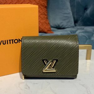 Replica Louis Vuitton M67580 LV Twist XS Wallet Green Epi leather