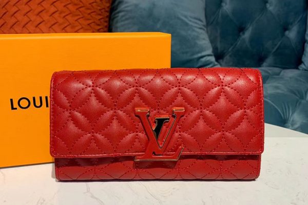 Replica Louis Vuitton M68590 LV Capucines long wallet Red Calf Leather