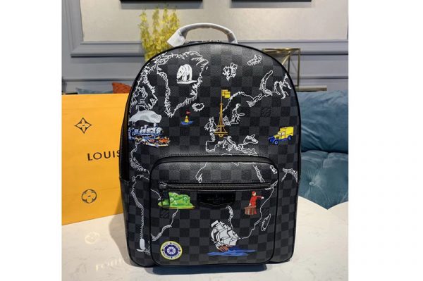 Replica Louis Vuitton N40199 LV Josh Backpack Damier Graphite canvas