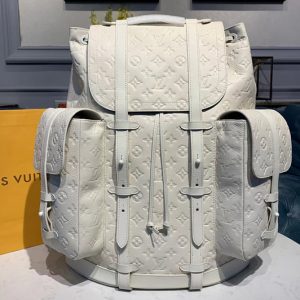 Replica Louis Vuitton M53286 LV Christopher Backpack GM Bags White Taurillon leather