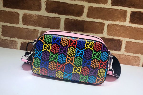 Replica Gucci 574886 Small GG Psychedelic shoulder bag in GG Psychedelic soft Supreme canvas