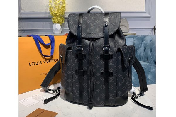 Replica Louis Vuitton M43735 LV Christopher PM Backpack in Monogram Eclipse Canvas