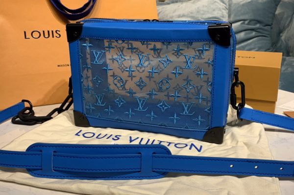 Replica Louis Vuitton M45074 LV Soft Trunk messenger bag in Monogram Seethrough mesh