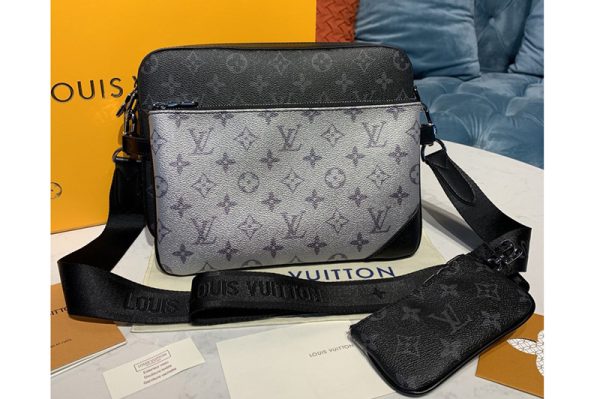 Replica Louis Vuitton M45320 LV district Bags in Monogram Eclipse Canvas