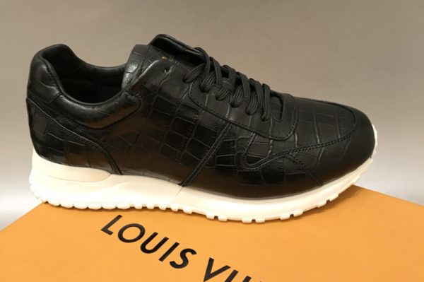 Replica Louis Vuitton 1A4U4S LV Run Away Sneaker in Black Leather