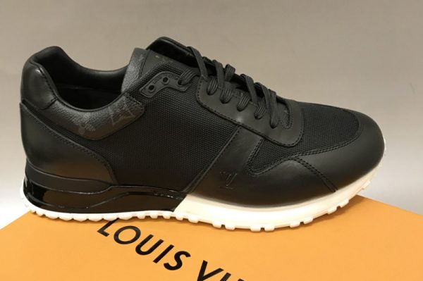 Replica Louis Vuitton 1A5AX9 LV Run Away Sneaker in Monogram Eclipse canvas and Black calf leather