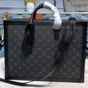 Replica Louis Vuitton M44952 LV Soft Trunk Briefcase Bag in Monogram Eclipse canvas