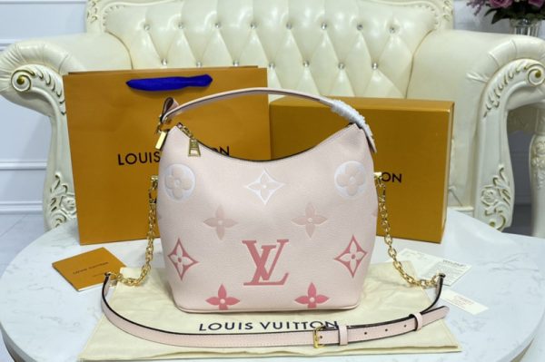 Replica Louis Vuitton M45697 LV Marshmallow hobo bag in Pink Monogram Empreinte leather