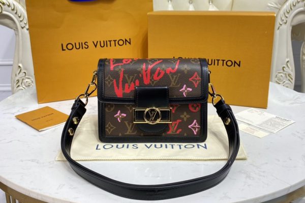 Replica Louis Vuitton M45889 LV Dauphine Mini handbag in Monogram Canvas