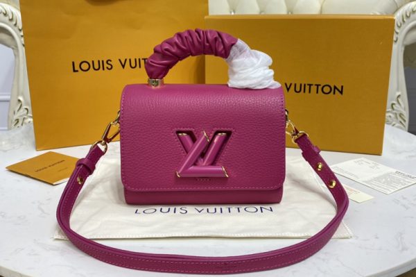 Replica Louis Vuitton M58691 LV Twist PM handbag in Pondichery Pink Taurillon leather