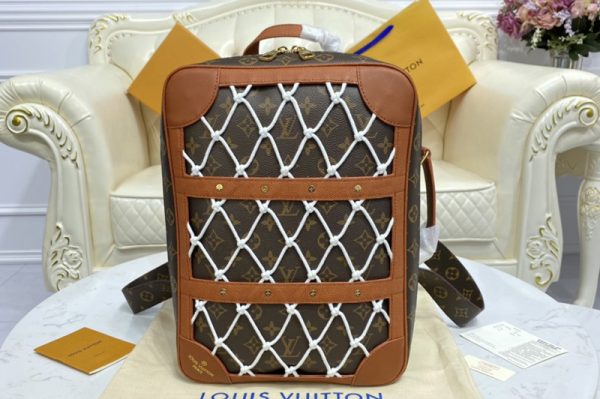 Replica Louis Vuitton M45784 LV lvxnba shoes box backpack in Monogram coated canvas