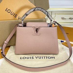 Replica Louis Vuitton N98477 LV Capucines Mini handbag in Pink Taurillon leather