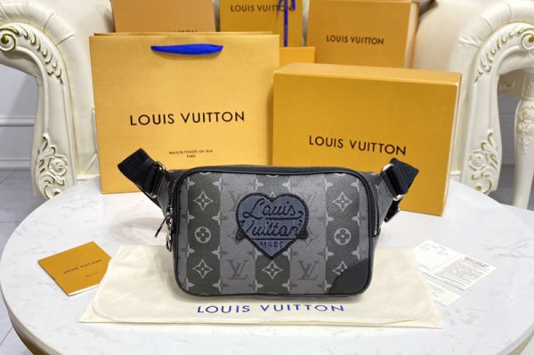 Replica Louis Vuitton M59338 LV Modular sling bag in Monogram Stripes Eclipse canvas