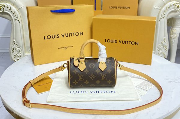 Replica Louis Vuitton M81085 LV Nano Speedy Bag in Monogram canvas