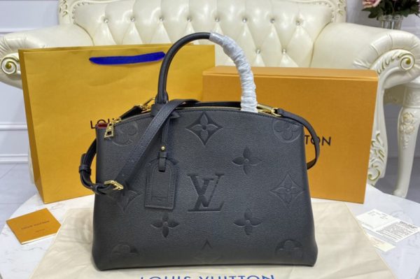 Replica Louis Vuitton M45811 LV Grand Palais tote bag in Black Monogram Empreinte Leather