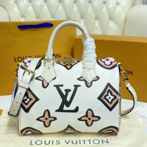 Replica Louis Vuitton M45828 LV Speedy Bandoulière 25 handbag in Cream Autres Toiles Monogram