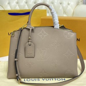 Replica Louis Vuitton M45833 LV Grand Palais tote bag in Tourterelle Gray Monogram Empreinte Leather