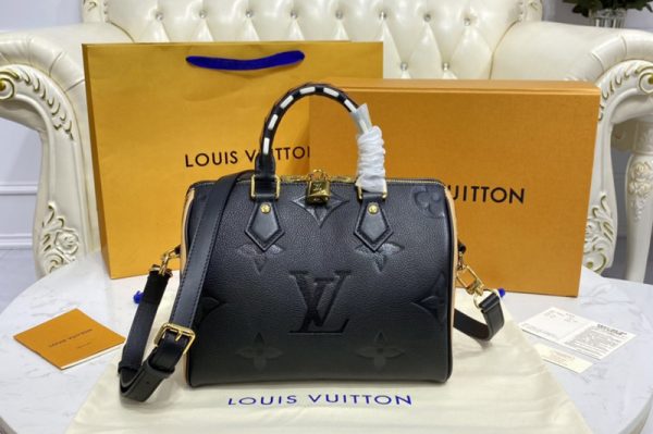 Replica Louis Vuitton M58524 LV Speedy Bandoulière 25 handbag in embossed Monogram Empreinte leather