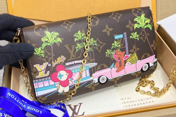 Replica Louis Vuitton M80859 LV Félicie Pochette Bag in Monogram canvas With Pink