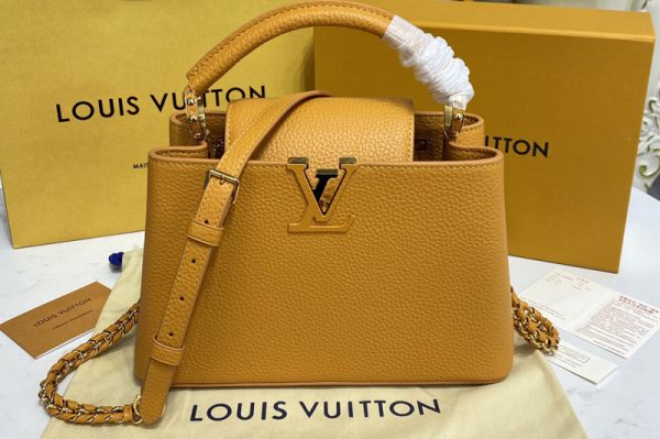 Replica Louis Vuitton M59512 LV Capucines BB handbag in Brown Taurillon leather