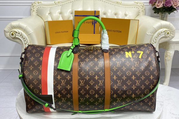 Replica Louis Vuitton M59661 LV Keepall 55 Travel Bag in Monogram canvas