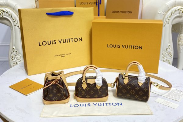 Replica Louis Vuitton M81081 LV Trio Mini Icones Bag in Monogram Canvas