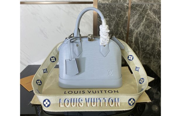 Replica Louis Vuitton M59345 LV Alma BB Bag on Blue Epi Leather