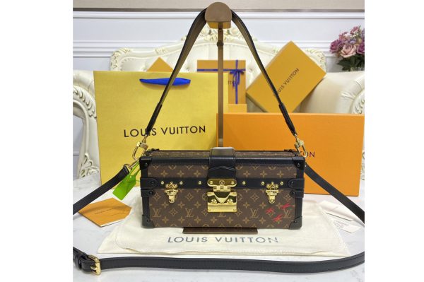 Replica Louis Vuitton M46120 LV Petite Malle East-West Bag in Monogram Canvas